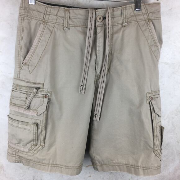 Public Opinion Tan Safari Style Cargo Shorts  Men's Size 32 - Picture 1 of 16